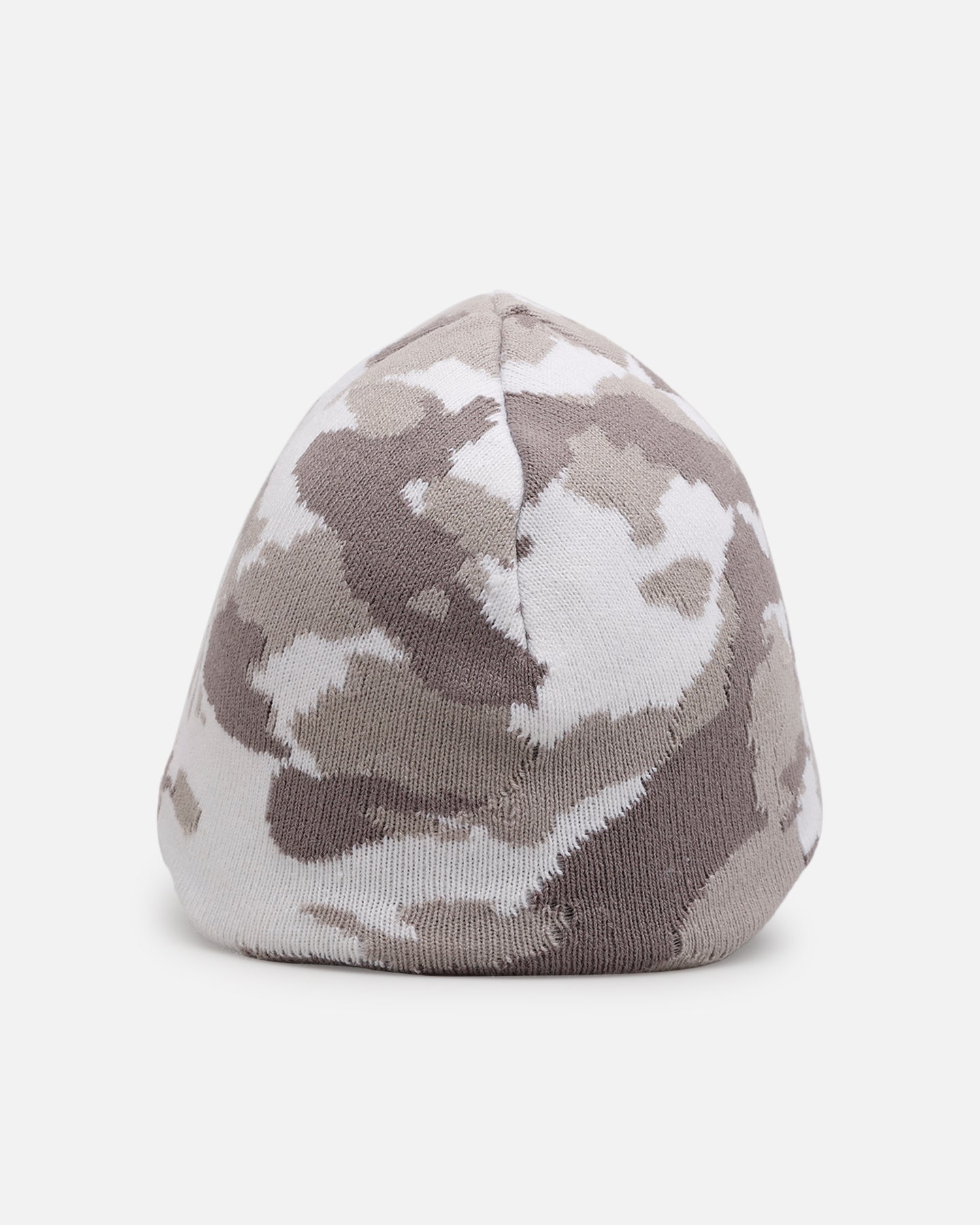 Loiter Motor Skull Knit Beanie Snow Camo