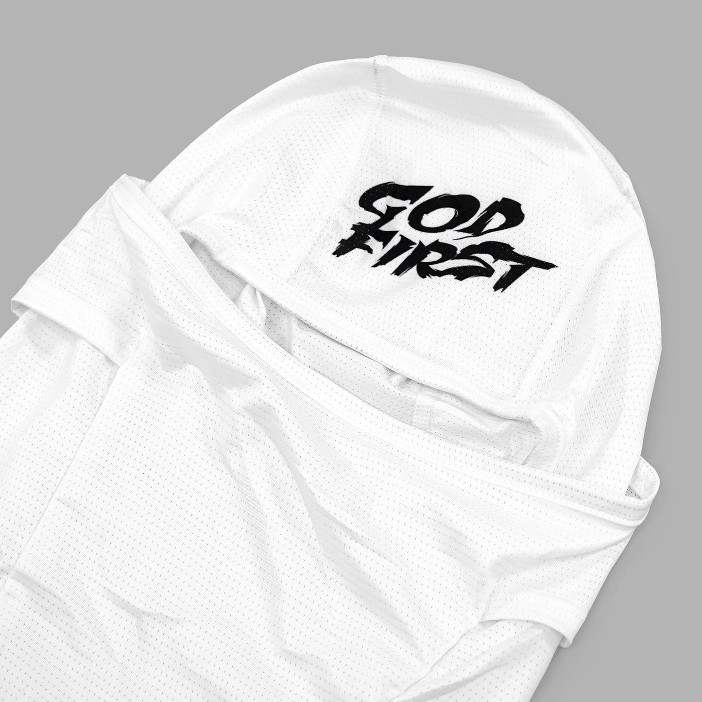 God First White Loose-fitting Shiesty Mask