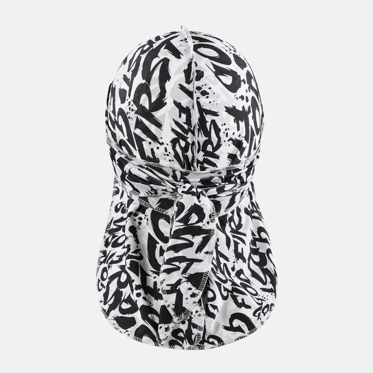 God First White Black Sports Durag