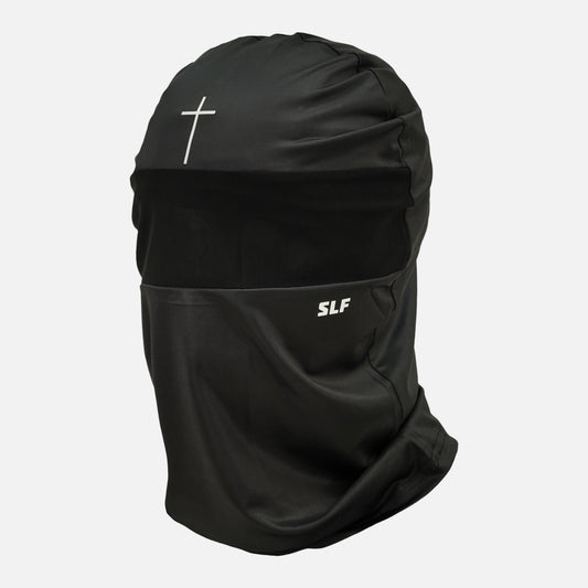 Faith Cross Black Head Bag Mask