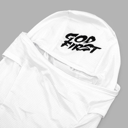 God First White Loose-fitting Shiesty Mask