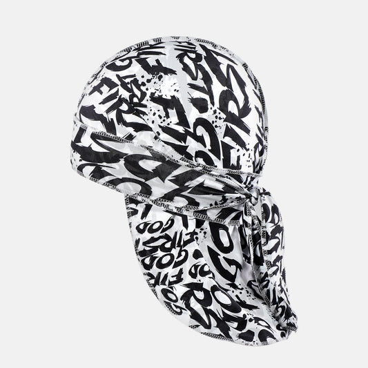 God First White Black Sports Durag