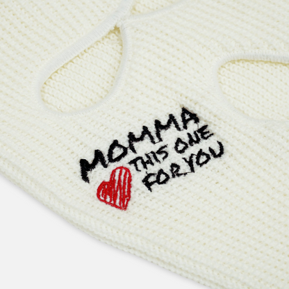 Momma White Ski Mask