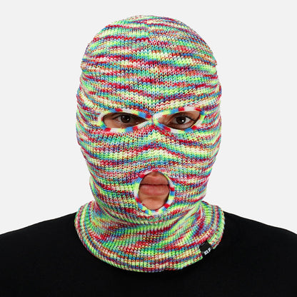 Neon Green Red Ski Mask