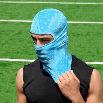 Sky Blue Classic Bandana Loose-Fitting Balaclava